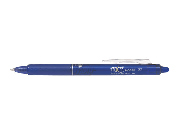 Stylo roller frixion  clicker 0.7  bleu - encre effaçable   pack de 10 stylo+ 10 recharges