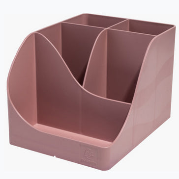 Pot crayons 5 compartiments skandi-vieux rose