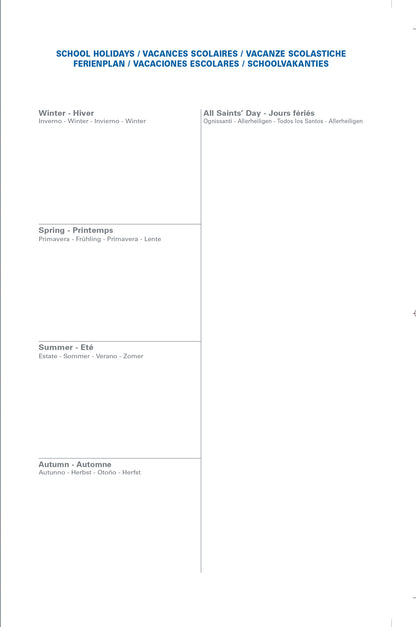 Agenda Affaires Bleu Nuage - Organisation Élégante