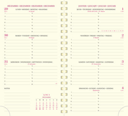 Agenda semainier de poche Eurotime 16S Duo 9x16cm