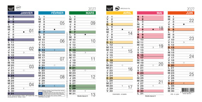 Calendrier QUO VADIS Origami 13 Arc-en-ciel 26x13 cm