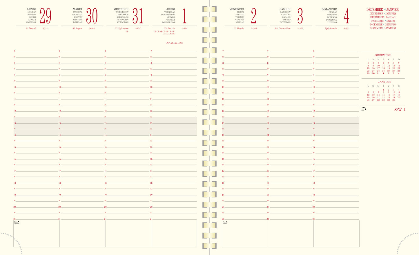 Agenda Exacompta Eurotime Duo Kaa 21x27 cm