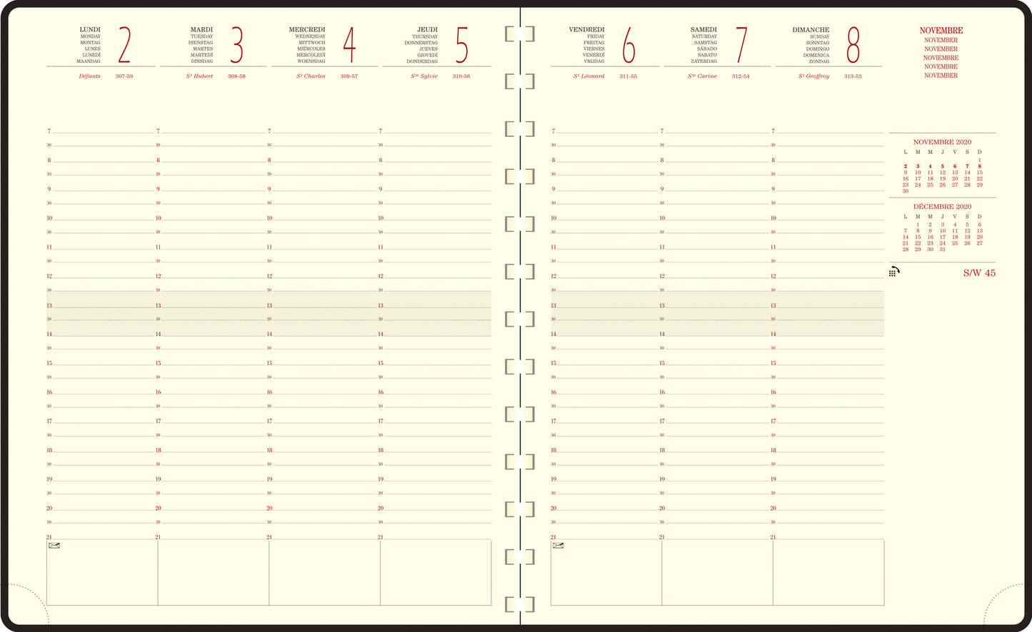 Agenda Exacompta Eurotime 22S Duo 18x22 cm