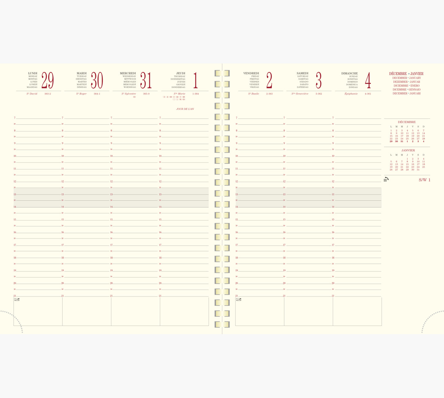 Agenda Exacompta Eurotime 22S Duo 18x22 cm