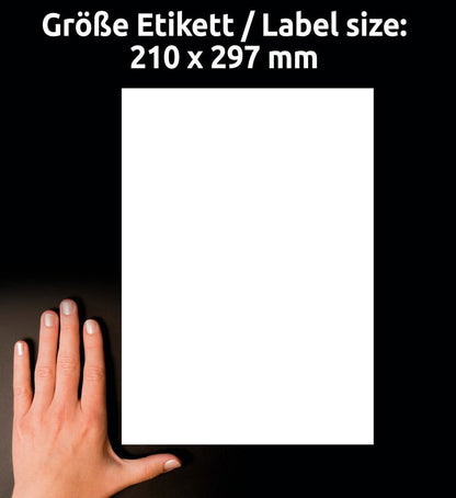 Étiquette laser 210x297cm - résistante aux intempéries