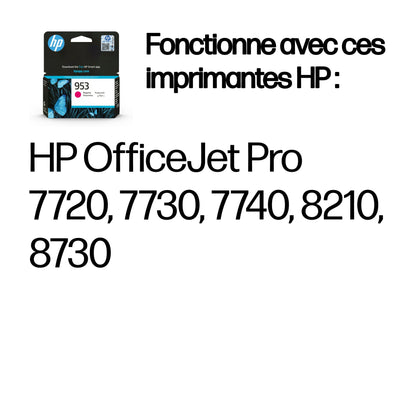 Cartouche d'encre HP magenta 953 - rendement 630 pages