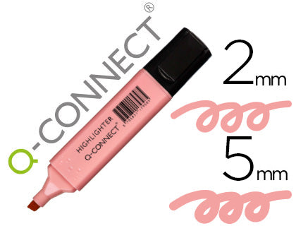 Surligneur biseauté pastel rose - pointe précise