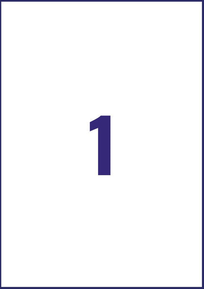 Etiquette d'affichage adhésive polypro blanc A3 -sachet de 10