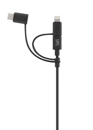 Câble usb multi-connecteurs - 1.5m, noir