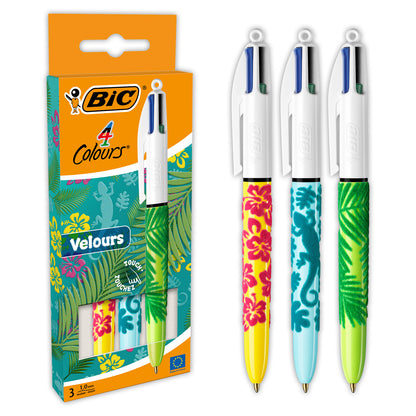 Stylo-bille BIC 4 Couleurs Velours 1,0 mm