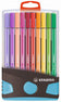 Feutres de dessin - étui 20 pièces turquoise - pointe 1 mm