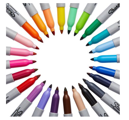 Marqueur pointe fine sharpie noir - pack éco de 24