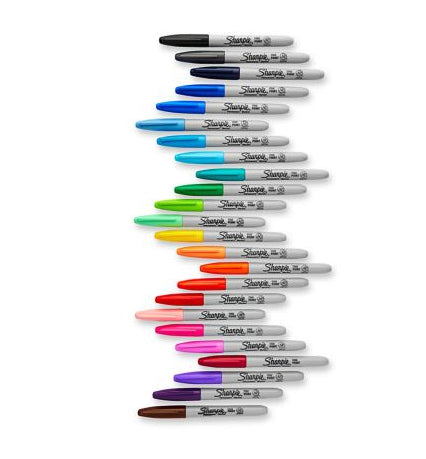 Marqueur pointe fine sharpie noir - pack éco de 24