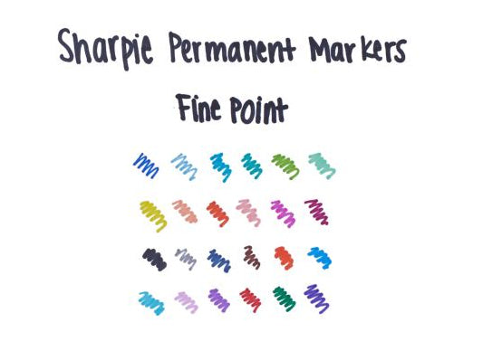 Marqueur pointe fine sharpie noir - pack éco de 24