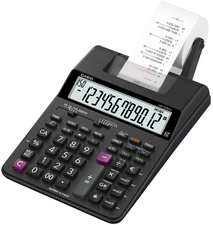 Calculatrice imprimante casio hr-150-12 chiffres