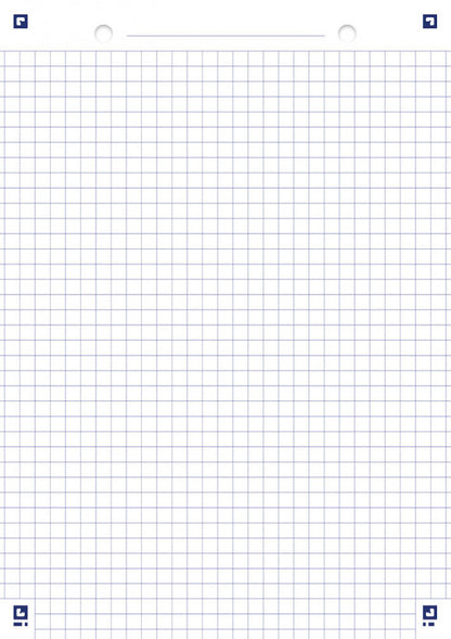 Bloc a5 - 30 fiches perforées - petits carreaux 5x5mm