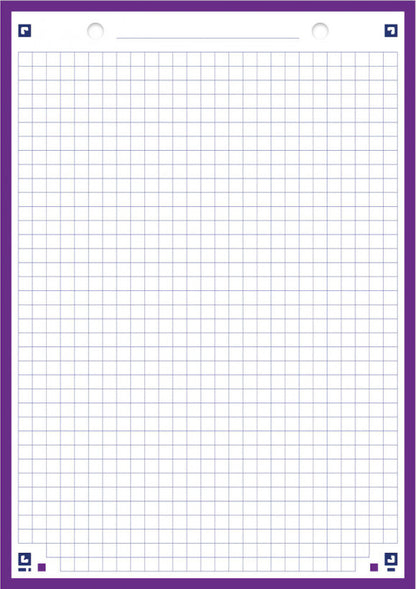 Bloc de fiches a5 - cadres colorés - 30 pages