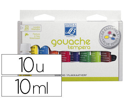 Set de gouache 10 tubes - couleurs primaires et secondaires