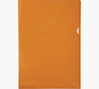 Pochettes coin A4 pvc haute résistance orange-boite de 100