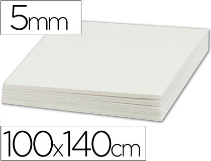Carton mousse 100x140cm - épaisseur 5mm, blanc