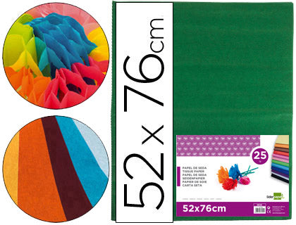 Papier de soie 52x76 cm - léger et vert foncé
