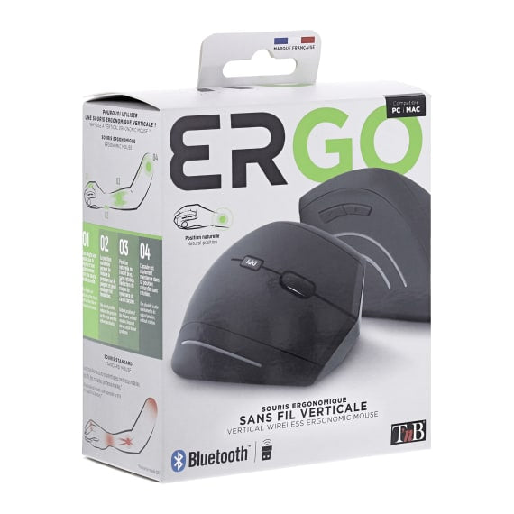 Souris Ergonomique Verticale Sans Fil 1600 DPI T'nB