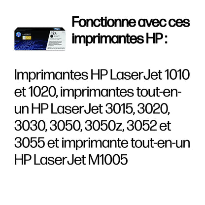 Cartouche toner HP q2612a - noir 2000 pages
