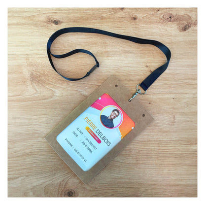 Porte Badge A6 carton - Pack de 50