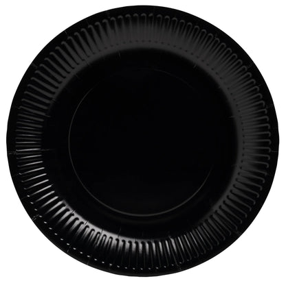 Assiette carton 23cm p/20 noir