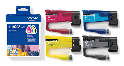 Pack cartouches Brother lc527val - couleurs vives et nettes