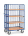 Chariot Haut 4 Plateaux - 3 Ridelles, 1000x600 mm