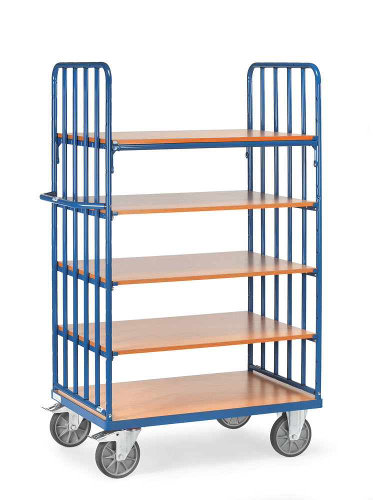 Chariot haut 5 plateaux - Structure robuste