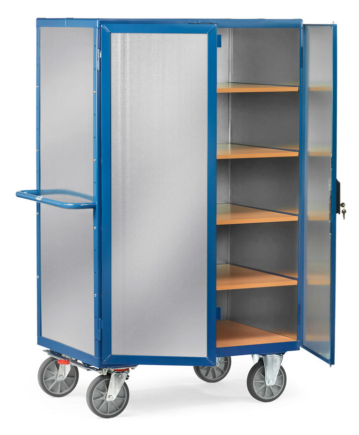 Chariot fermé 5493 - 5 étagères en acier robuste