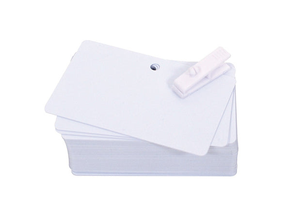 Cartes pvc perforées - pack de 100