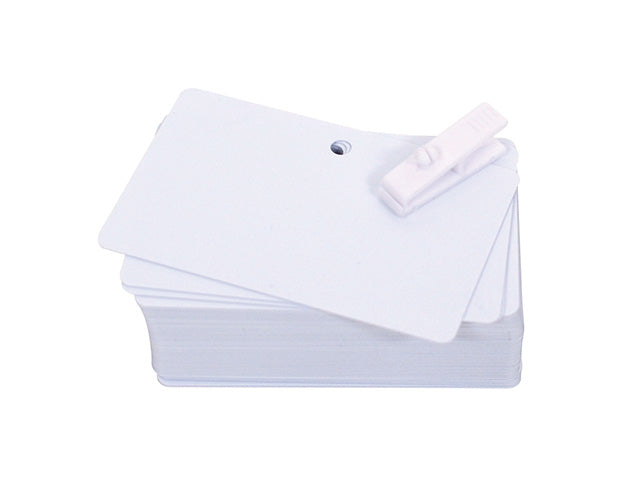 Cartes pvc perforées - pack de 100
