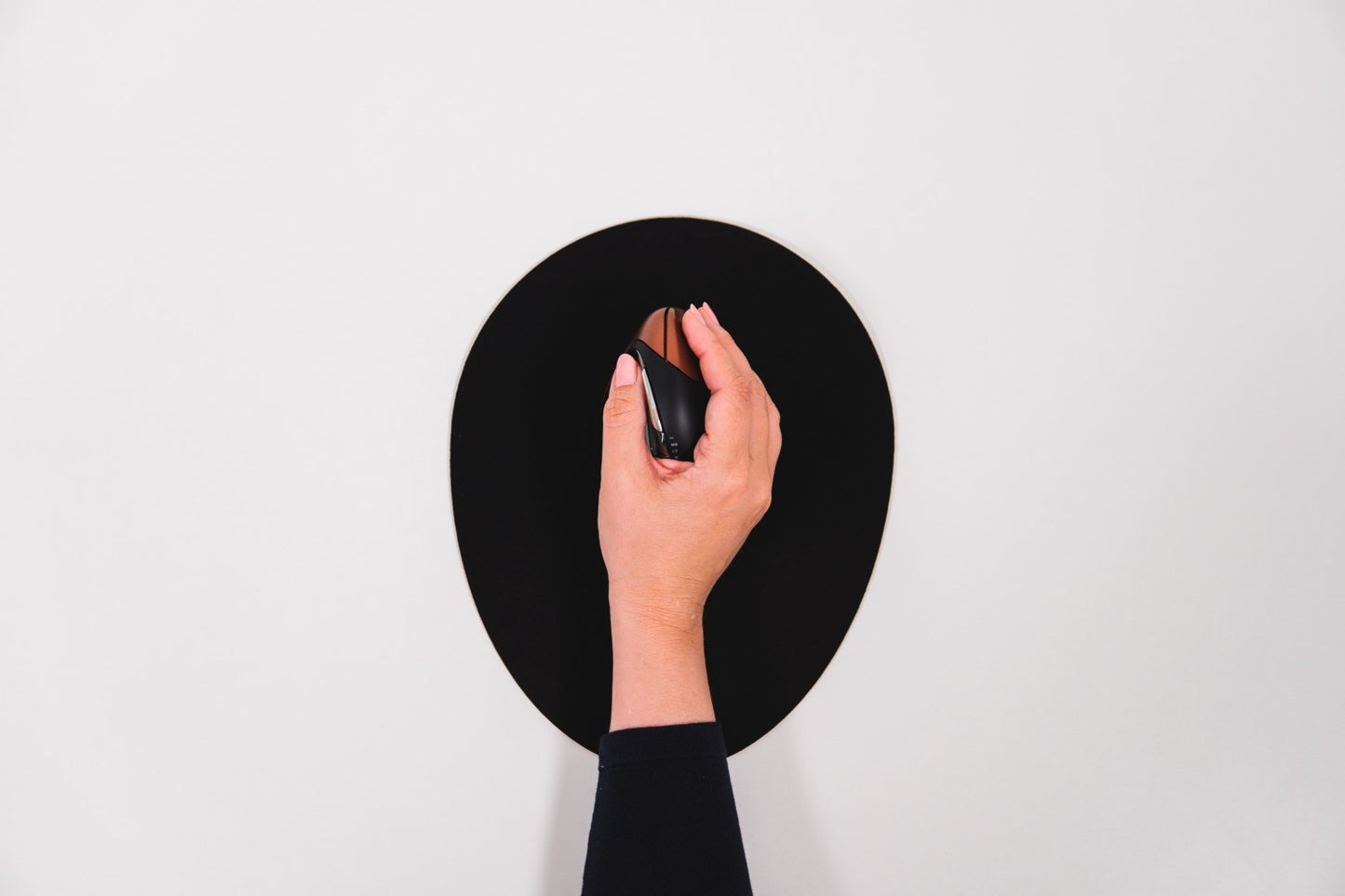 Tapis de souris ergonomique - forme œuf, antibactérien
