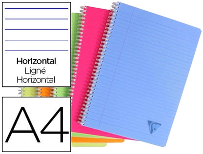 Cahier 21x29.7 reliure spirale 180 pages ligné