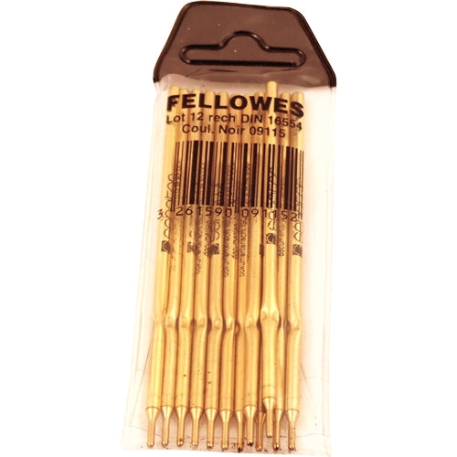 Recharges Stylo à Bille stylo sur socle  Fellowes  - Noir, 12 Pièces
