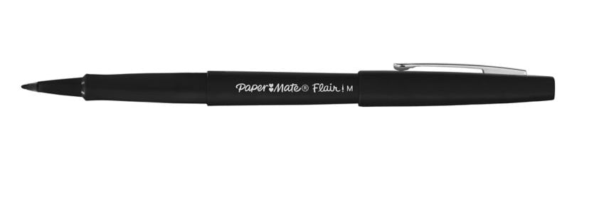 Feutre flair 0,7mm - pack éco de 36 pièces, pointe moyenne noire
