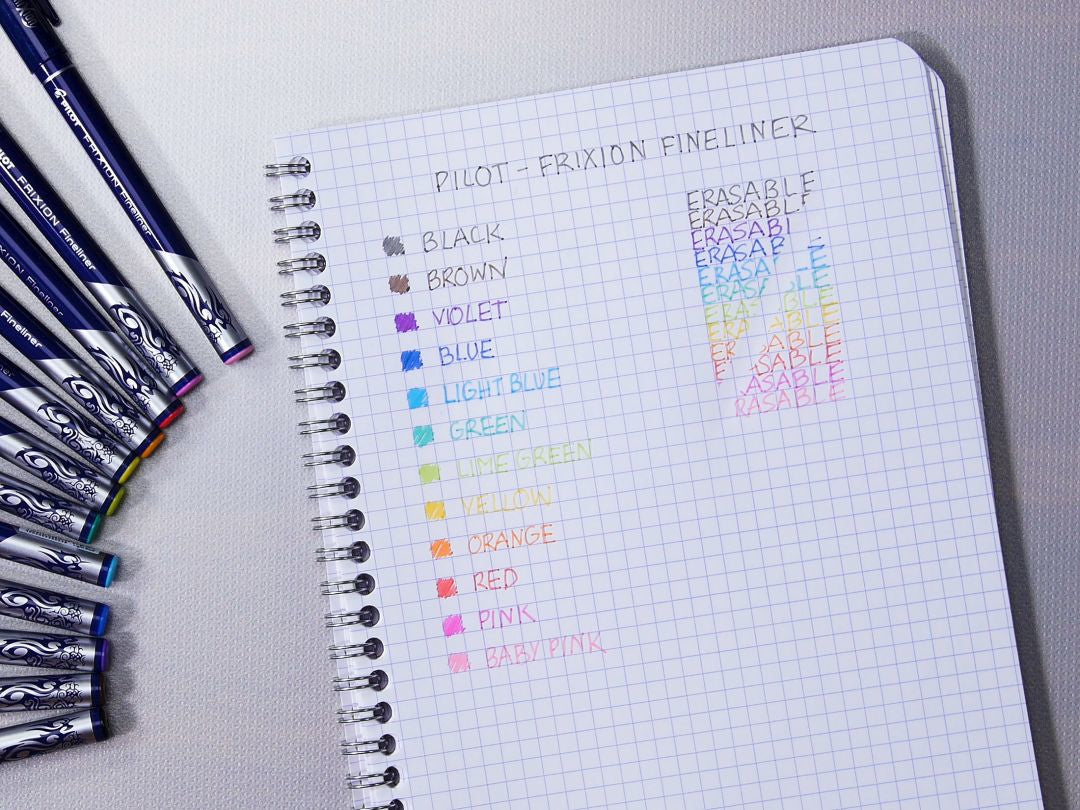 stylo feutre frixion fineliner effaçable vert - pointe fine