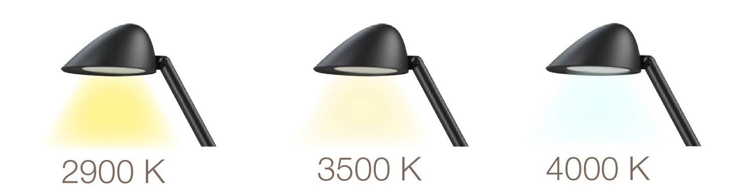 Lampe de bureau LED jack tactile usb noir