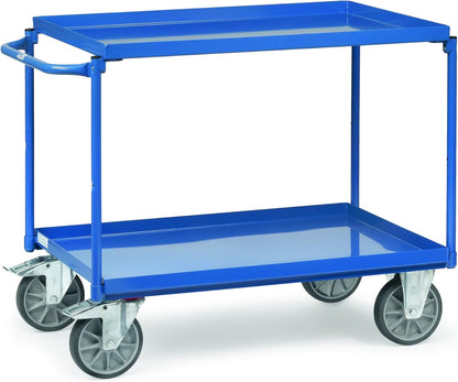 Chariot Tole 2 Plateaux A Rebords Etanches Dimensions Utiles 850 X 500 Mm