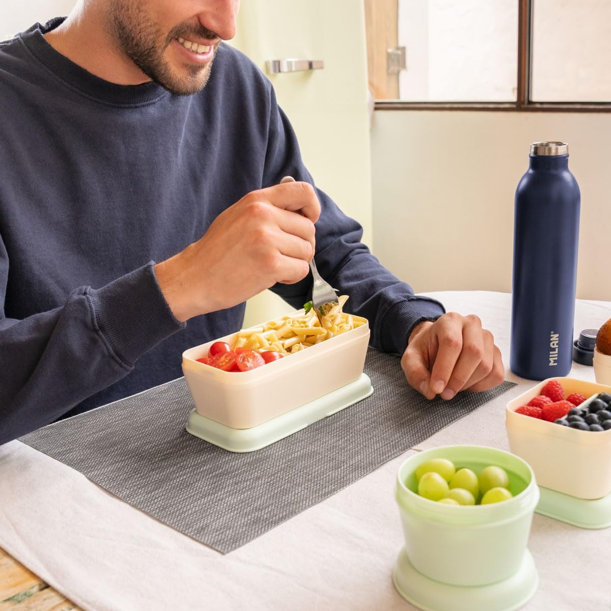 Lunch box rectangulaire 750 ml - compartiments pratiques