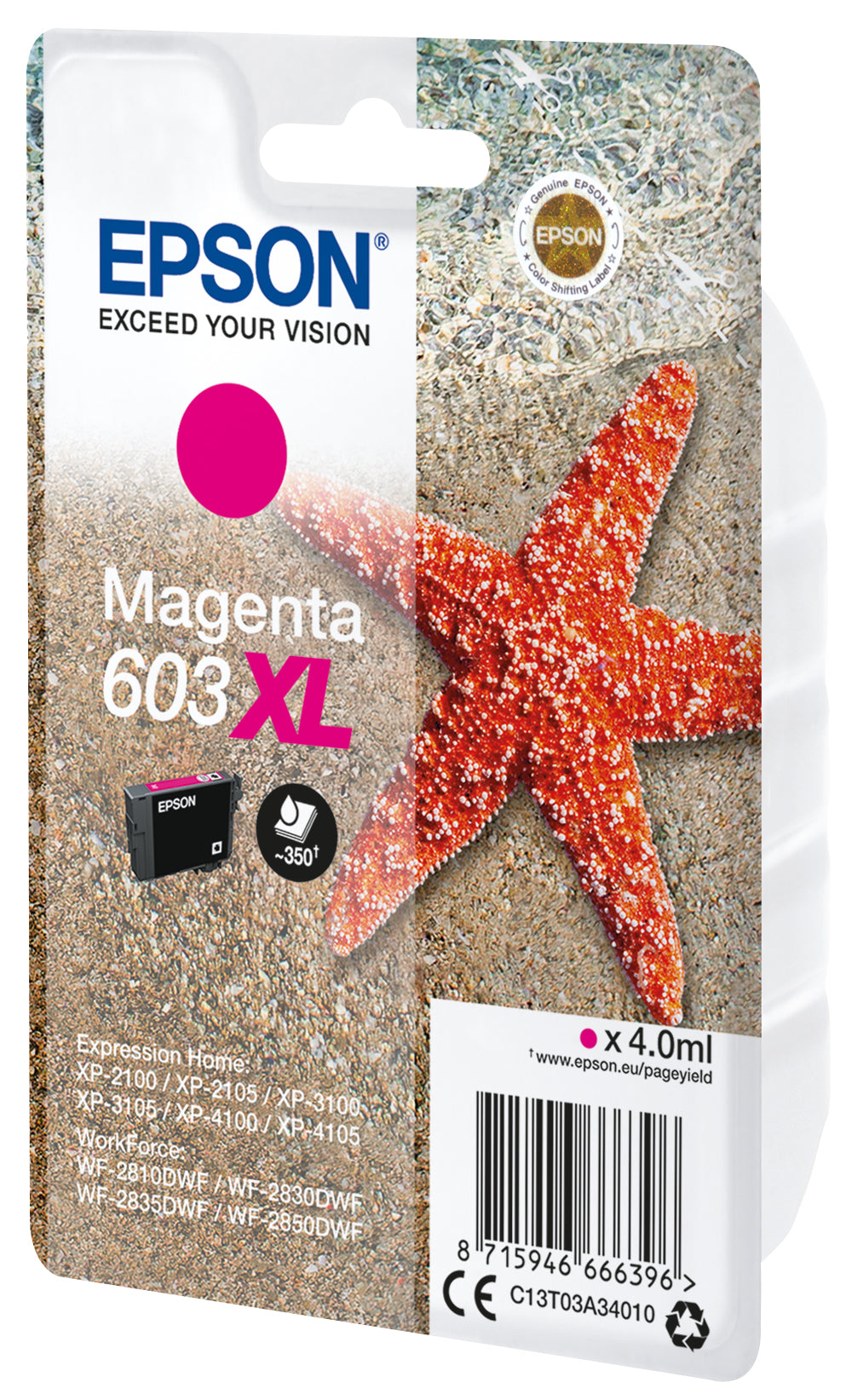 Cartouche d'encre Epson magenta 603xl PACK - haute capacité