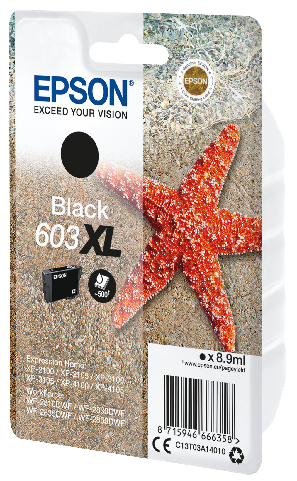 Cartouche d'encre Epson noire 603xl - rendement élevé