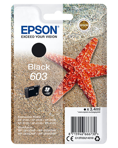 Cartouche d'encre noire Epson 603 - 3,4 ml
