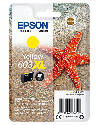 Cartouche d'encre Epson jaune 603xl - haute capacité