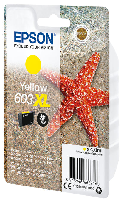 Cartouche d'encre Epson jaune 603xl - haute capacité