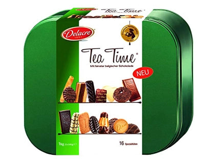 Assortiment biscuits tea time - boîte métal 1 kg