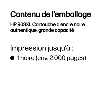 Cartouche d'encre HP 963xl - rendement élevé 2000 pages